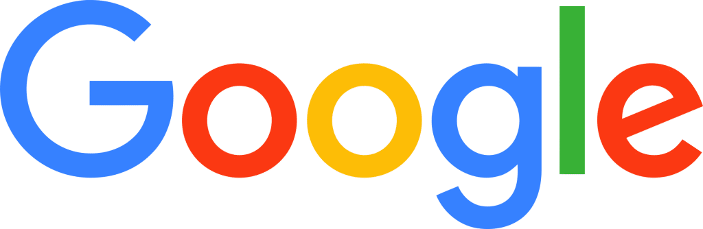 The google logo is displayed at home on a black background.