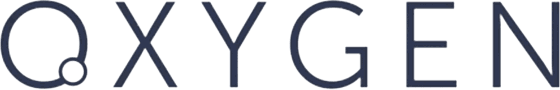 Oxgen logo on a black background representing home.